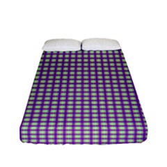 Mardi Gras Purple Plaid Fitted Sheet (full/ Double Size) by PhotoNOLA