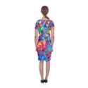 Colorful Abstract Triangle Shapes Background Classic Short Sleeve Midi Dress View2