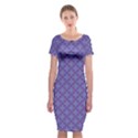 Abstract Purple Pattern Background Classic Short Sleeve Midi Dress View1