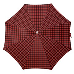 Red Plaid Straight Umbrellas by PhotoNOLA