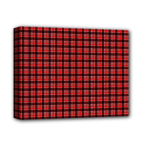 Red Plaid Deluxe Canvas 14  X 11 