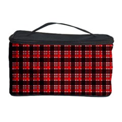 Red Plaid Cosmetic Storage Case