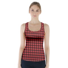 Red Plaid Racer Back Sports Top