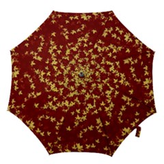 Background Design Leaves Pattern Hook Handle Umbrellas (small) by Simbadda