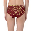 Background Design Leaves Pattern Mid-Waist Bikini Bottoms View2