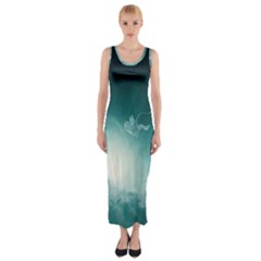 Astronaut Space Travel Gravity Fitted Maxi Dress by Simbadda