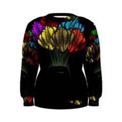 Flowers Painting Still Life Plant Women s Sweatshirt by Simbadda