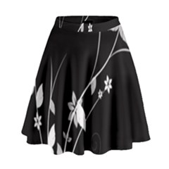 Plant Flora Flowers Composition High Waist Skirt by Simbadda