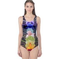 Chakra Spiritual Flower Energy One Piece Swimsuit