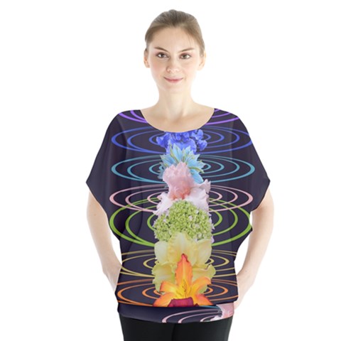 Chakra Spiritual Flower Energy Blouse by Simbadda