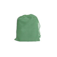 Green1 Drawstring Pouches (small)  by PhotoNOLA