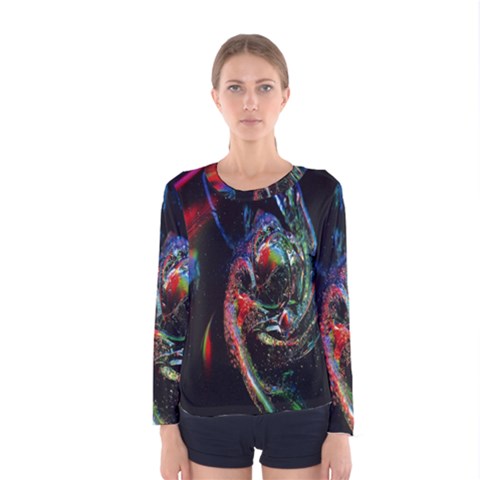 Abstraction Dive From Inside Women s Long Sleeve Tee by Simbadda