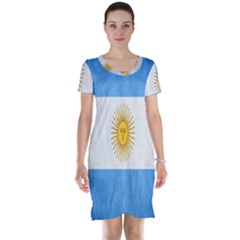 Argentina Texture Background Short Sleeve Nightdress