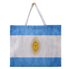 Argentina Texture Background Zipper Large Tote Bag