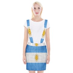 Argentina Texture Background Suspender Skirt