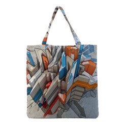 Abstraction Imagination City District Building Graffiti Grocery Tote Bag