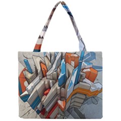 Abstraction Imagination City District Building Graffiti Mini Tote Bag by Simbadda