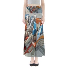 Abstraction Imagination City District Building Graffiti Maxi Skirts