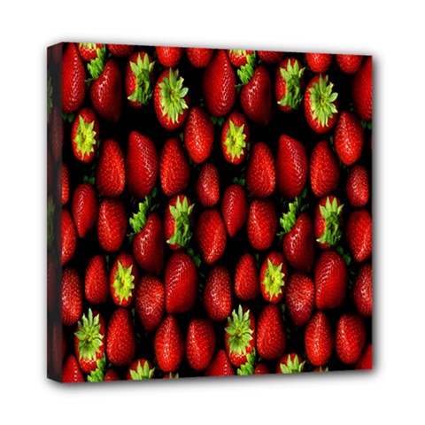 Berry Strawberry Many Mini Canvas 8  X 8  by Simbadda