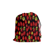 Berry Strawberry Many Drawstring Pouches (medium)  by Simbadda