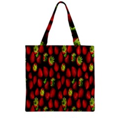 Berry Strawberry Many Grocery Tote Bag by Simbadda