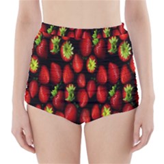 Berry Strawberry Many High-waisted Bikini Bottoms by Simbadda