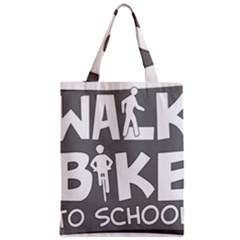 Bicycle Walk Bike School Sign Grey Zipper Classic Tote Bag by Alisyart