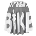 Bicycle Walk Bike School Sign Grey High Waist Skirt View2