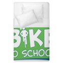 Bicycle Walk Bike School Sign Green Blue Duvet Cover (Single Size) View1