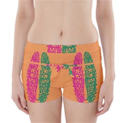 Brian Pink Green Orange Smart Boyleg Bikini Wrap Bottoms