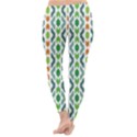 Chevron Wave Green Orange Classic Winter Leggings View4