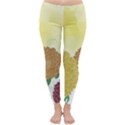 Abstract Flowers Sunflower Gold Red Brown Green Floral Leaf Frame Classic Winter Leggings View1