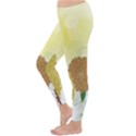 Abstract Flowers Sunflower Gold Red Brown Green Floral Leaf Frame Classic Winter Leggings View2