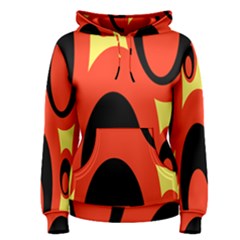 Circle Eye Black Red Yellow Women s Pullover Hoodie