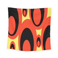 Circle Eye Black Red Yellow Square Tapestry (small) by Alisyart