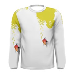 Fish Underwater Yellow White Men s Long Sleeve Tee by Simbadda