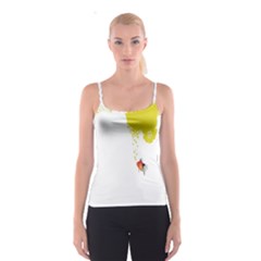 Fish Underwater Yellow White Spaghetti Strap Top by Simbadda