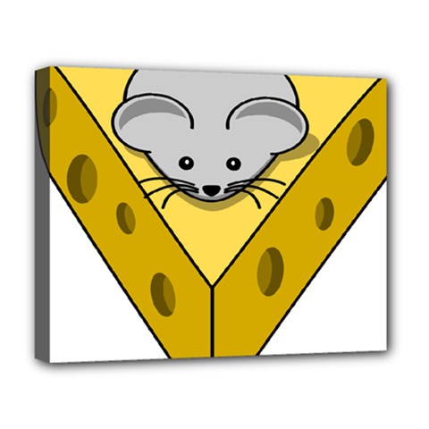 Cheese Mose Yellow Grey Deluxe Canvas 20  X 16   by Alisyart