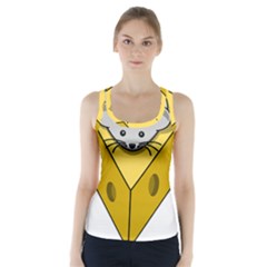 Cheese Mose Yellow Grey Racer Back Sports Top by Alisyart