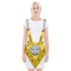 Cheese Mose Yellow Grey Suspender Skirt by Alisyart