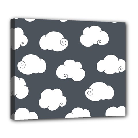 Cloud White Gray Sky Deluxe Canvas 24  X 20  