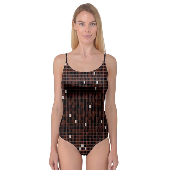 Cubes Small Background Camisole Leotard 