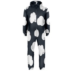 Cloud White Gray Sky Hooded Jumpsuit (men)  by Alisyart