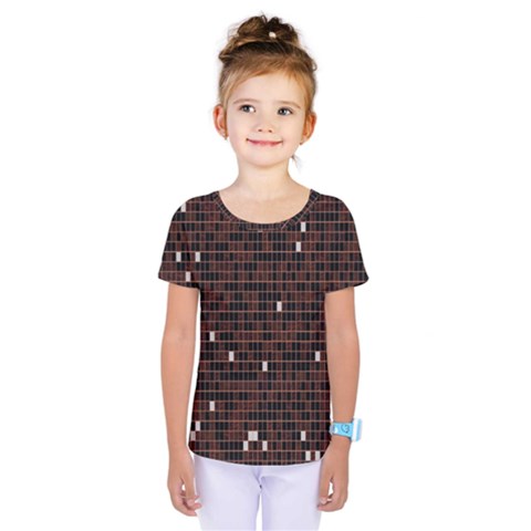 Cubes Small Background Kids  One Piece Tee by Simbadda