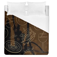 Coffe Break Cake Brown Sweet Original Duvet Cover (queen Size) by Alisyart