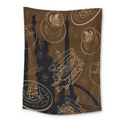 Coffe Break Cake Brown Sweet Original Medium Tapestry by Alisyart