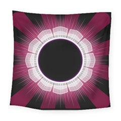 Circle Border Hole Black Red White Space Square Tapestry (large)