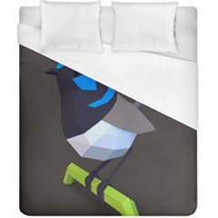 Animals Bird Green Ngray Black White Blue Duvet Cover (california King Size)