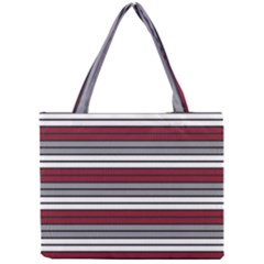 Fabric Line Red Grey White Wave Mini Tote Bag