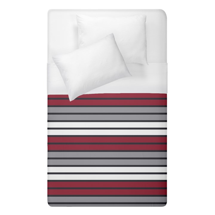 Fabric Line Red Grey White Wave Duvet Cover (Single Size)